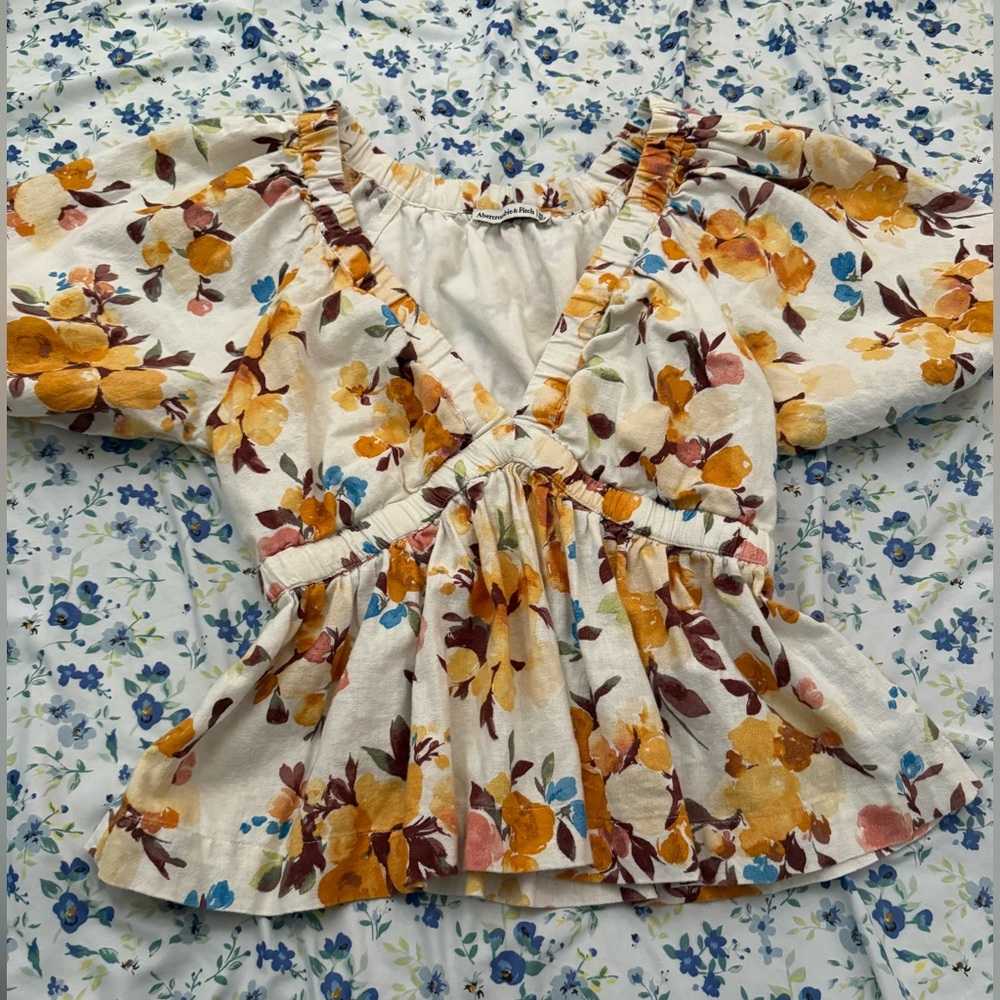 Abercrombie floral babydoll top